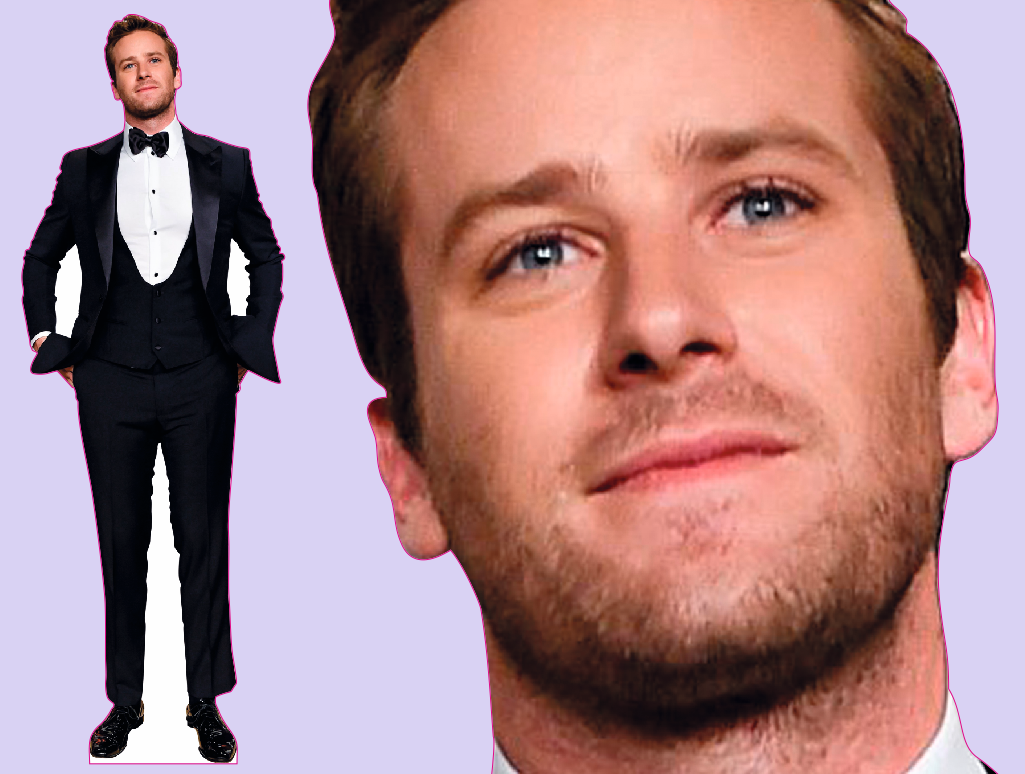 23M Шаблон ростовая фигура Арми Хаммер  - print100.ru