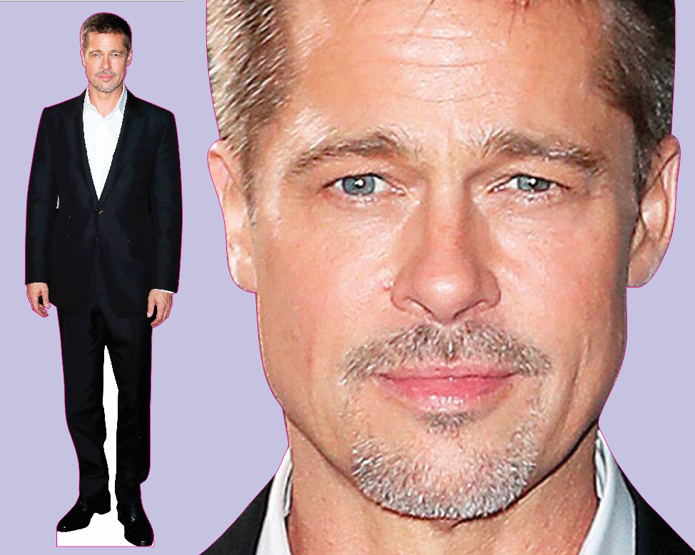 Шаблон ростовая фигура Бред Питт  - print100.ru