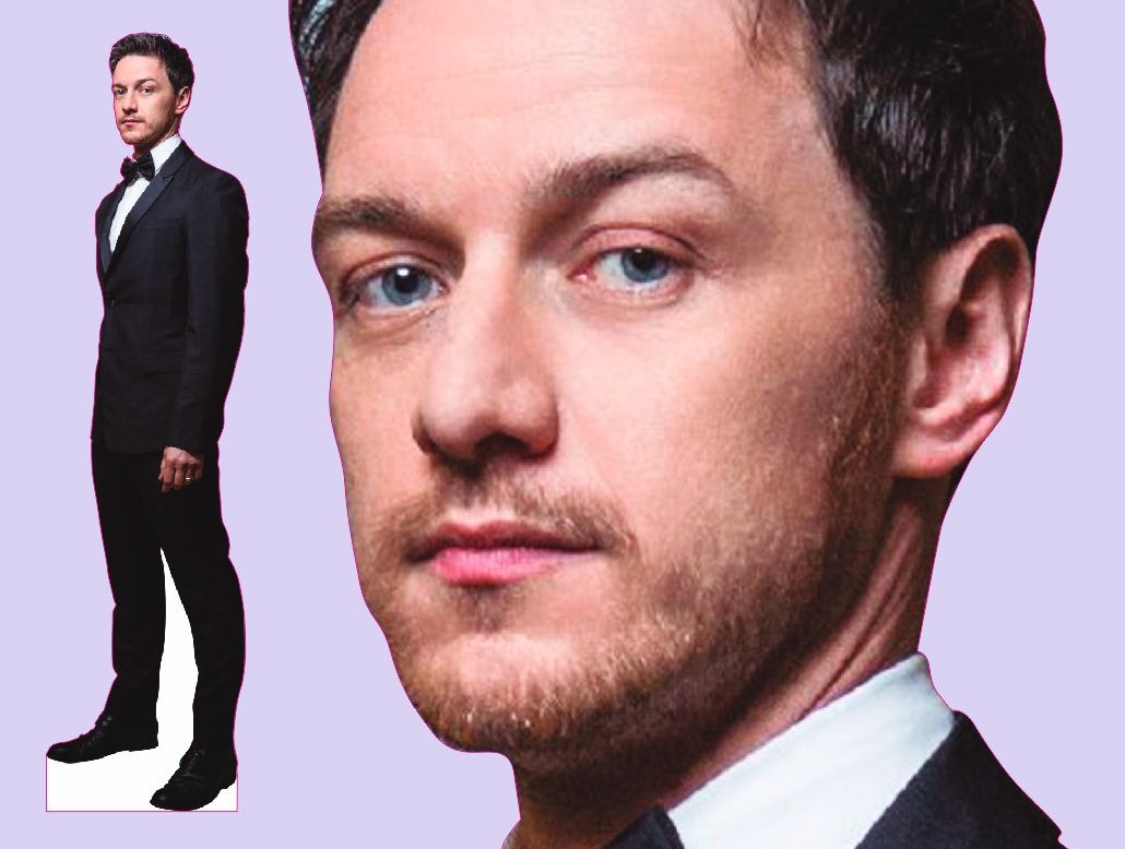 28M Шаблон ростовая фигура Джеймс МакЭвой  - print100.ru