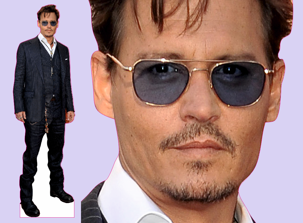 Шаблон ростовая фигура Джонни Депп  - print100.ru