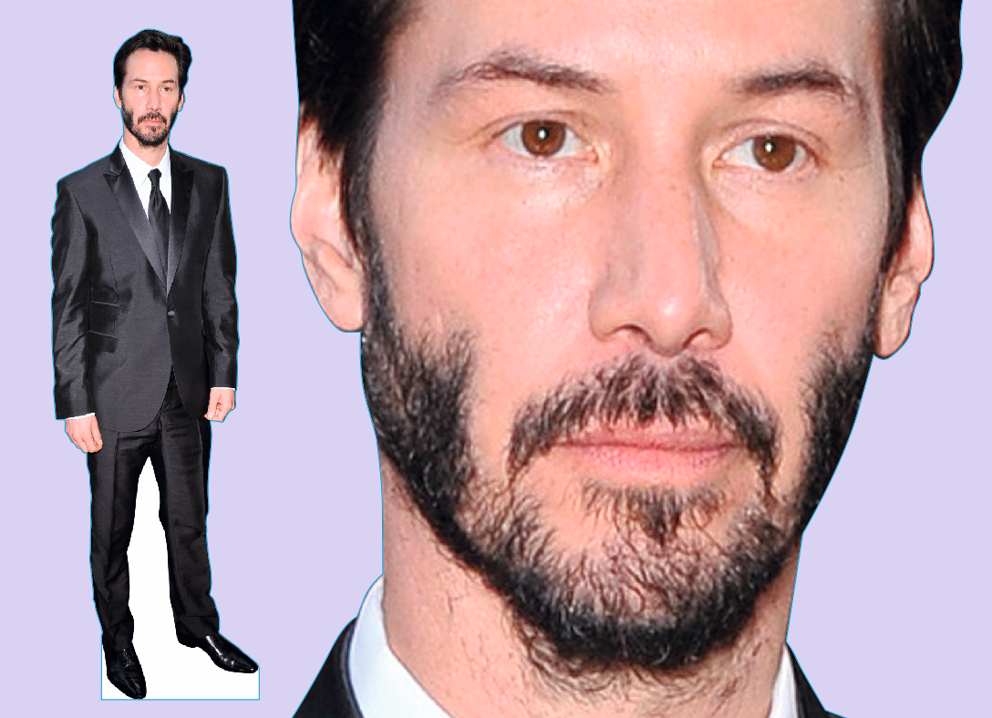 34M Шаблон ростовая фигура Киану Ривз  - print100.ru