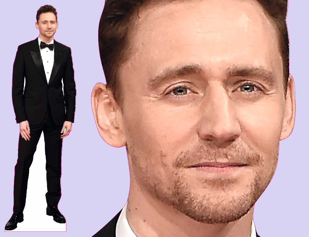 45M Шаблон ростовая фигура Том Хиддлстон - print100.ru