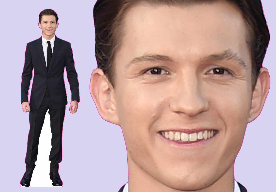 47M Шаблон ростовая фигура Том Холланд - print100.ru