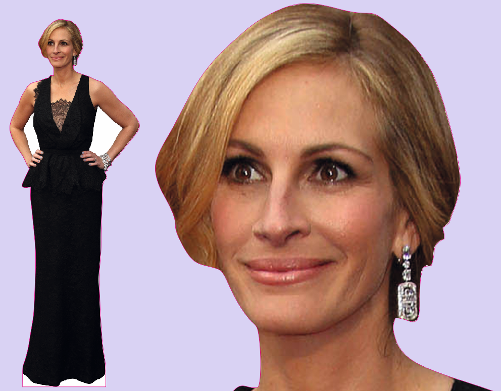 Шаблон ростовая фигура Джулия Робертс - print100.ru