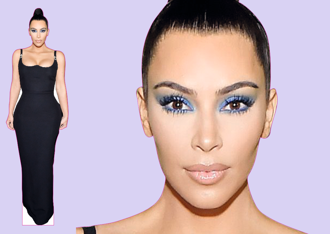 Шаблон ростовая фигура Ким Кардашьян  - print100.ru