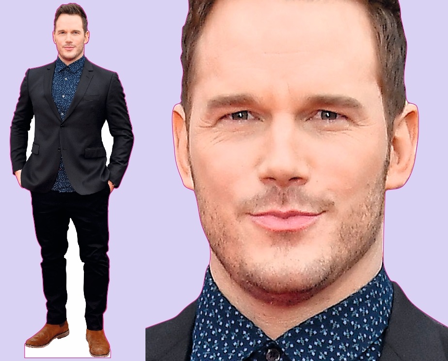 64M Шаблон ростовая фигура Крис Прэтт - print100.ru