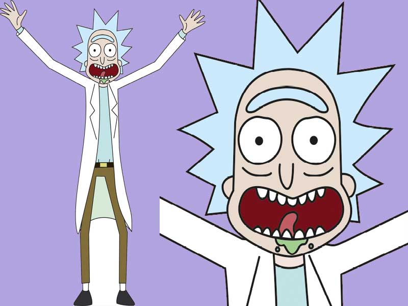  Шаблон ростовая фигура Рик - print100.ru