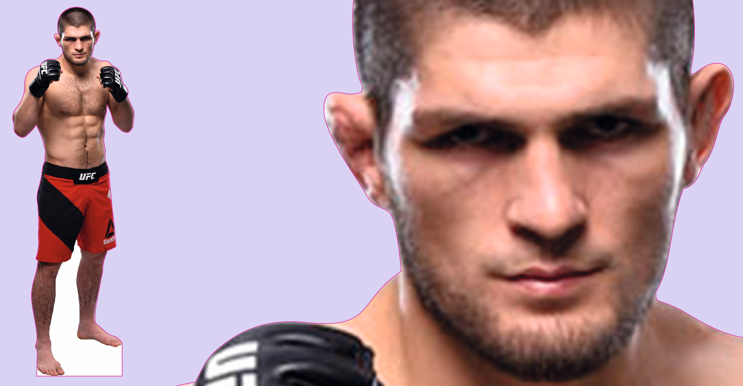 Шаблон ростовая фигура Хабиб Нурмагомедов - print100.ru