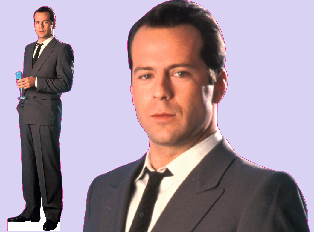 66M Шаблон ростовая фигура Брюс Уиллис - print100.ru