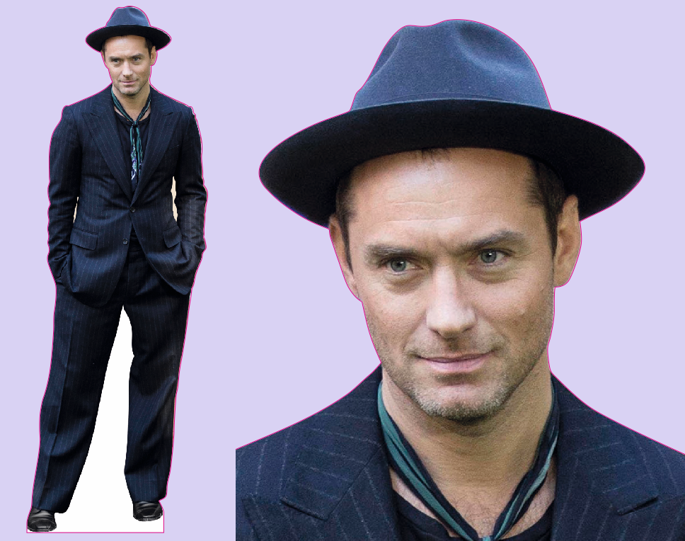 688M Шаблон ростовая фигура Джуд Лоу - print100.ru