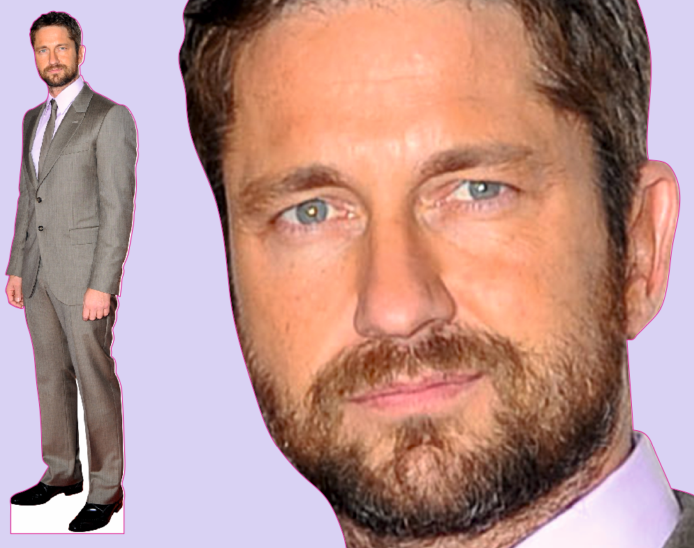 70M Шаблон ростовая фигура Жерард Батлер - print100.ru