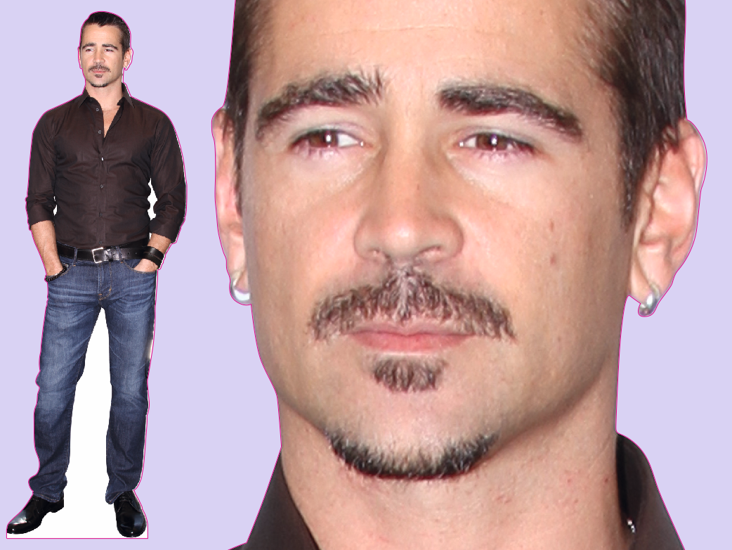 74M Шаблон ростовая фигура Колин Фарелл - print100.ru