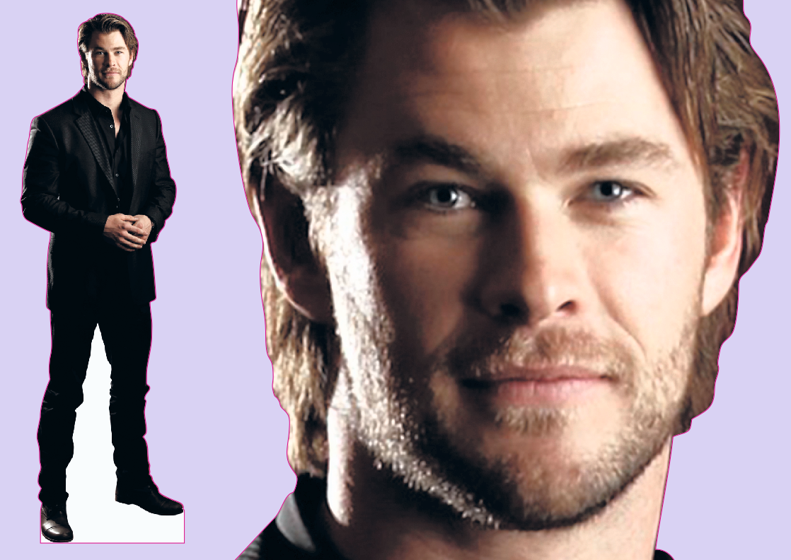 75M Шаблон ростовая фигура Крис Хемсворт - print100.ru