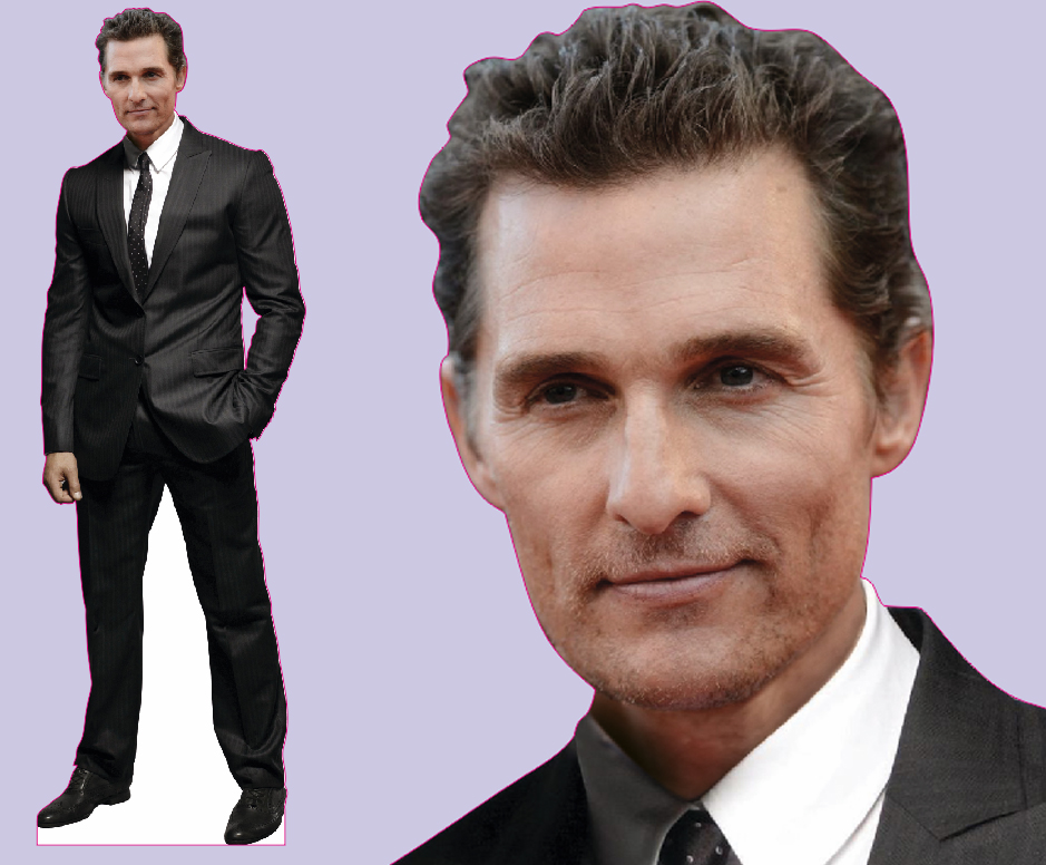 77M Шаблон ростовая фигура Мэтью МакКонахи - print100.ru