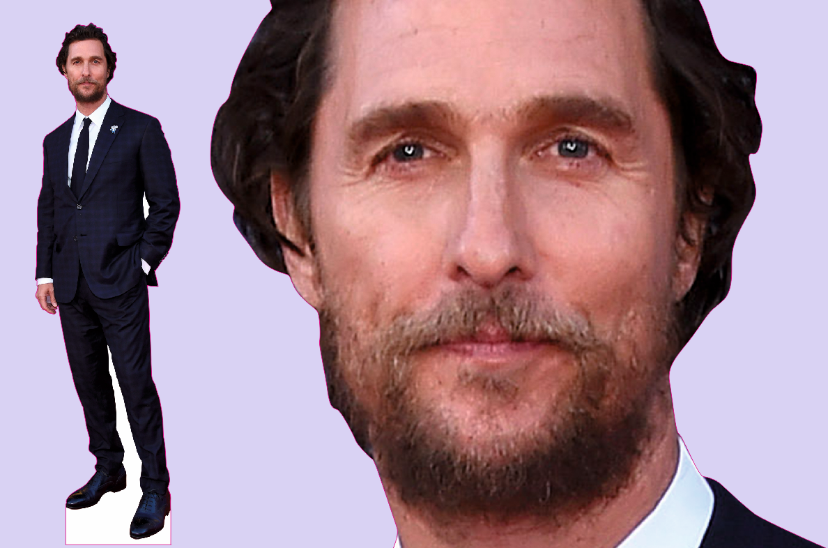 78M Шаблон ростовая фигура Мэттью МакКонахи - print100.ru