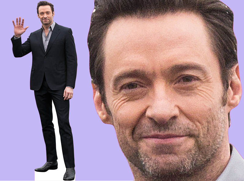 83M Шаблон ростовая фигура Хью Джекман - print100.ru