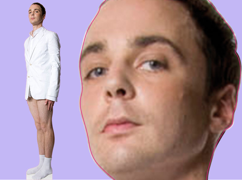 86M Шаблон ростовая фигура Джим Парсонс - print100.ru