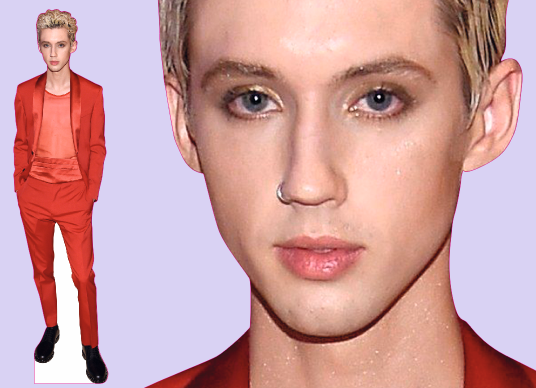 87M Шаблон ростовая фигура Трой Сиван - print100.ru