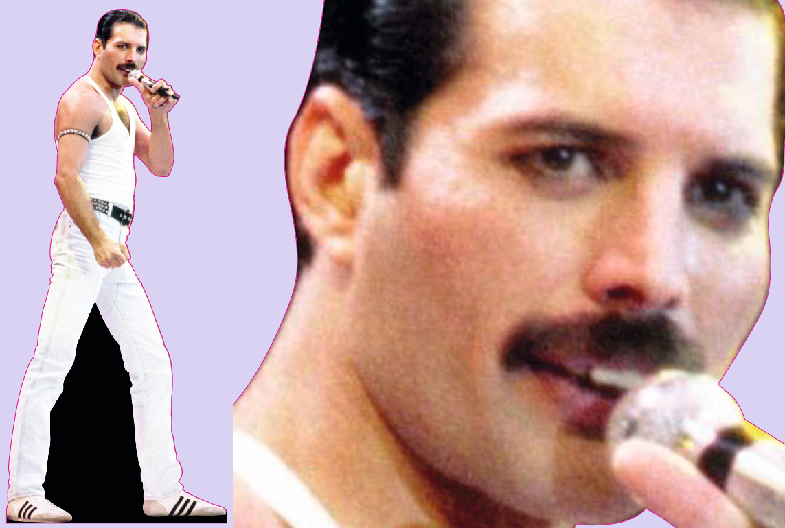 Шаблон ростовая фигура Фредди Меркури - print100.ru