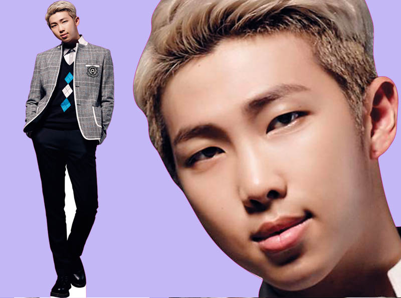 Шаблон ростовая фигура Ким Нам Джун - print100.ru