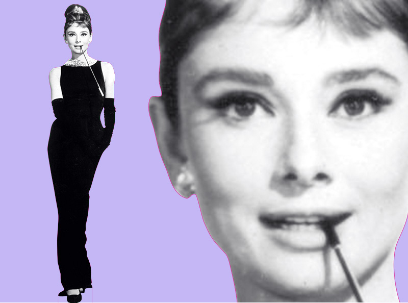 Шаблон ростовая фигура Одри - Завтрак у Тиффани - print100.ru