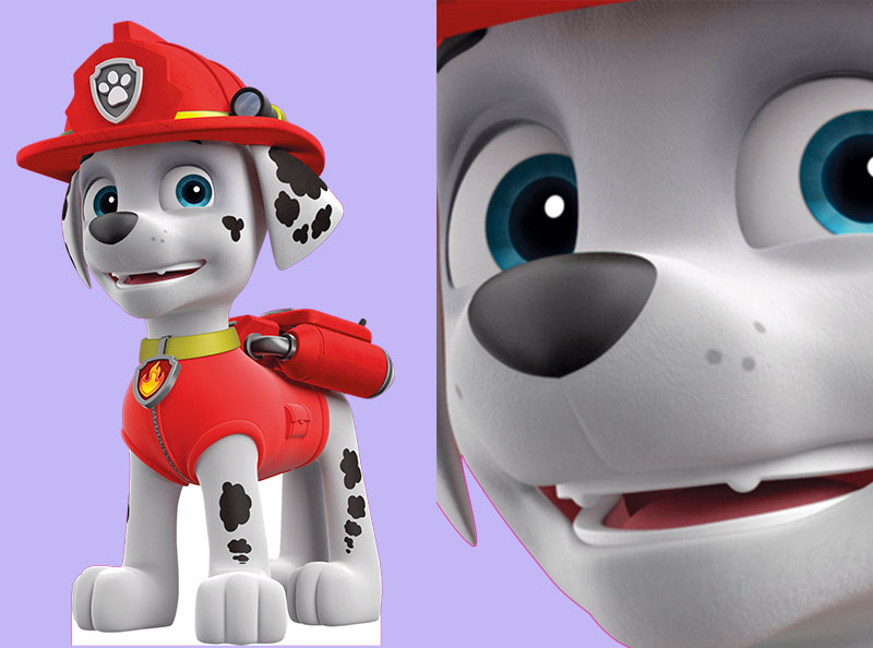 Шаблон ростовая фигура Щенок Маршалл  (Щенячий патруль) - print100.ru