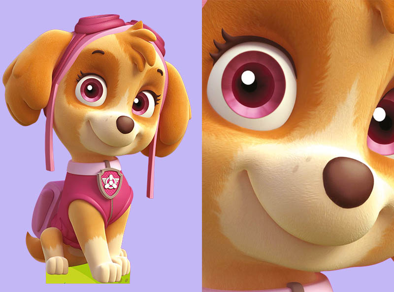 Шаблон ростовая фигура Щенок Скай  (Щенячий патруль) - print100.ru