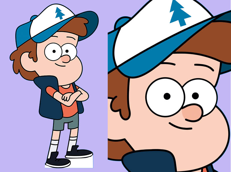 Шаблон ростовая фигура Дипер  (Гравити Фолз) - print100.ru