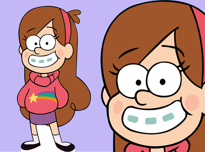 Шаблон ростовая фигура Мэйбл  (Гравити Фолз) - print100.ru