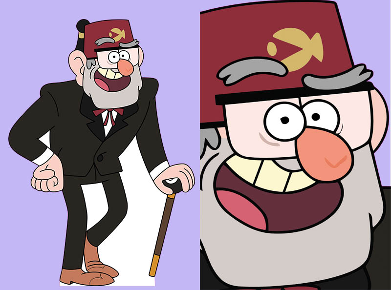 Шаблон ростовая фигура Стэн (Гравити Фолз) - print100.ru