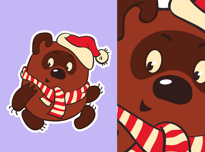 Шаблон ростовая фигура Винни Пух - print100.ru