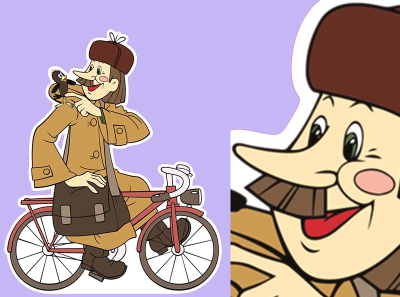 Шаблон ростовая фигура Почтальон Печкин - print100.ru