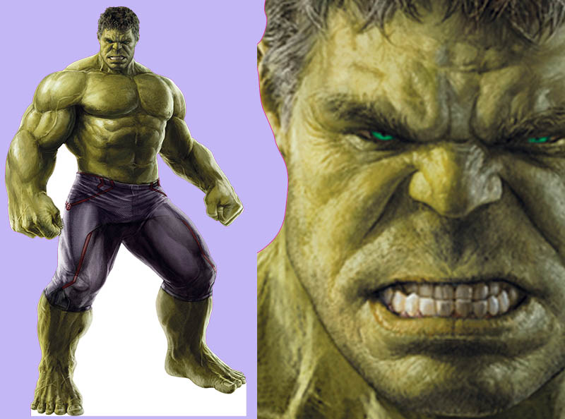 Шаблон ростовая фигура Халк - print100.ru