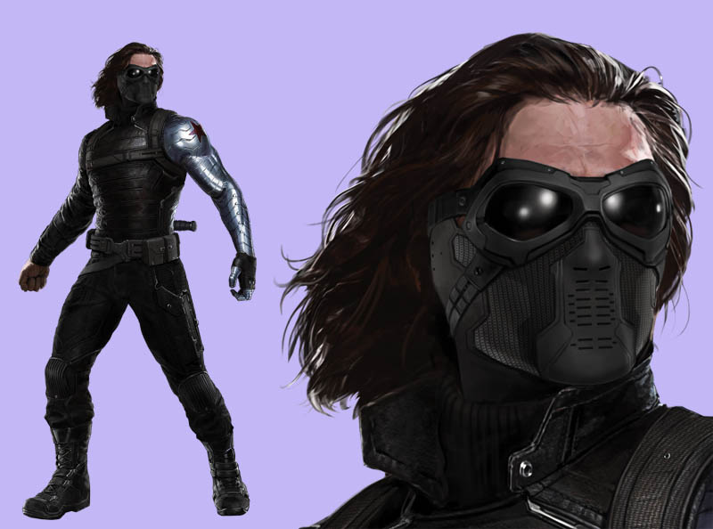 Шаблон ростовая фигура Зимний солдат - print100.ru