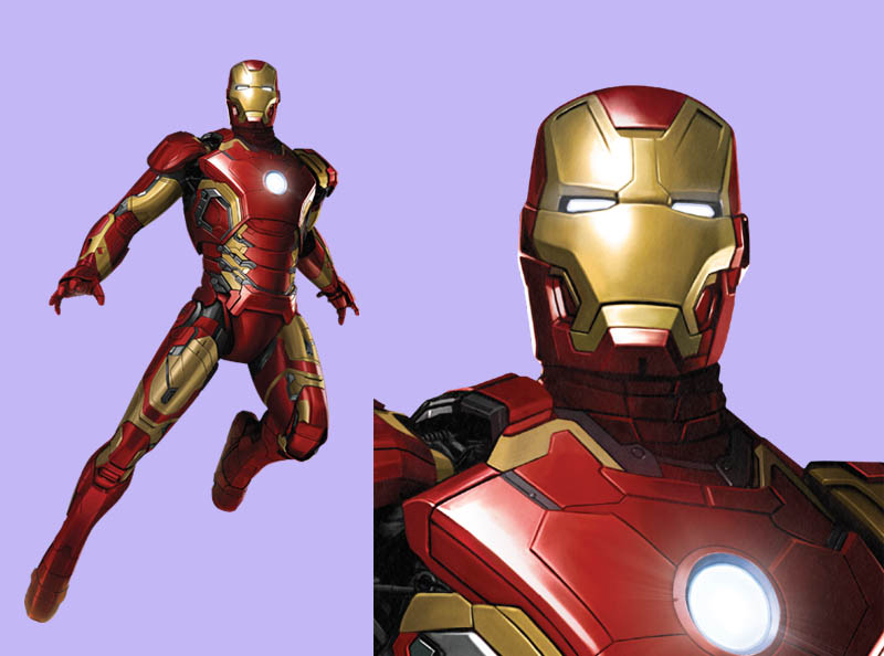 Шаблон ростовая фигура Железный человек 2 - print100.ru