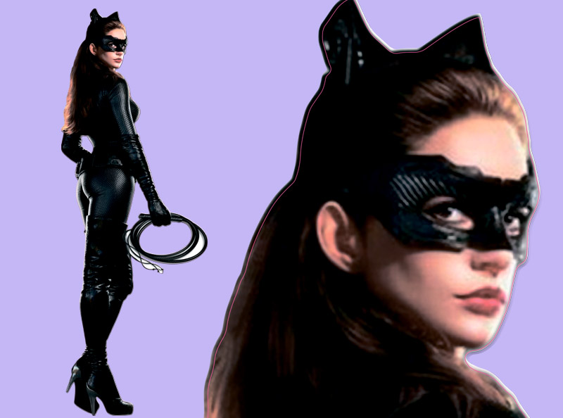 Шаблон ростовая фигура Женщина Кошка - print100.ru