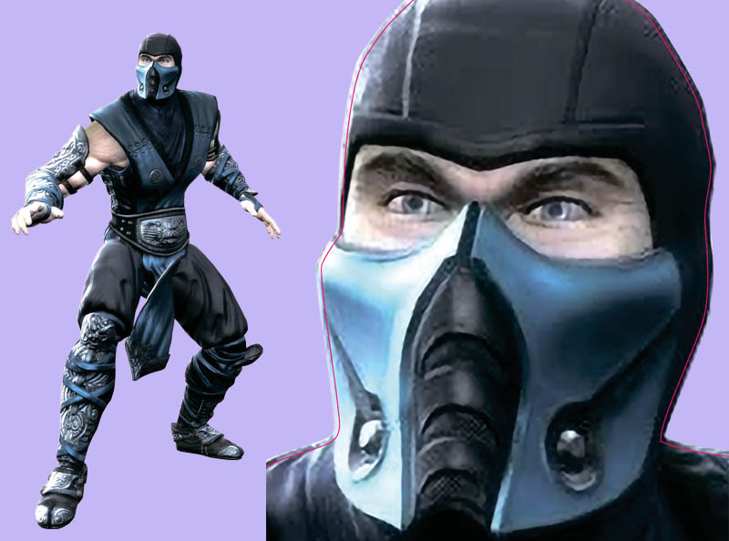 Шаблон ростовая фигура Саб-Зиро - print100.ru