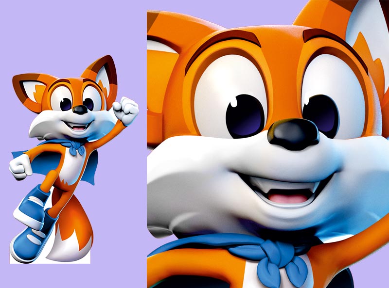 Шаблон ростовая фигура Лисенок - print100.ru