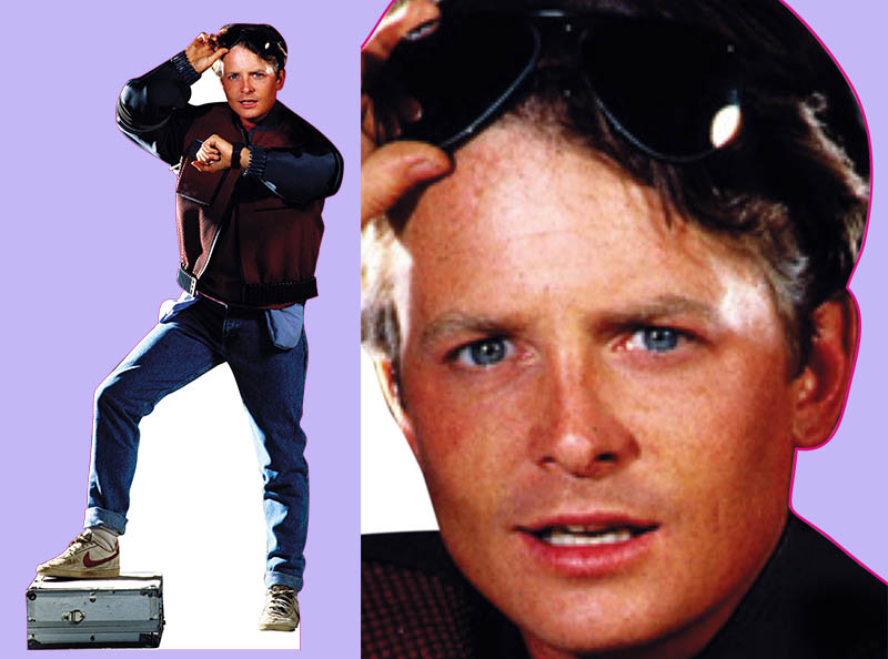 Шаблон ростовая фигура Марти Макфлай  (Назад в будущее) - print100.ru