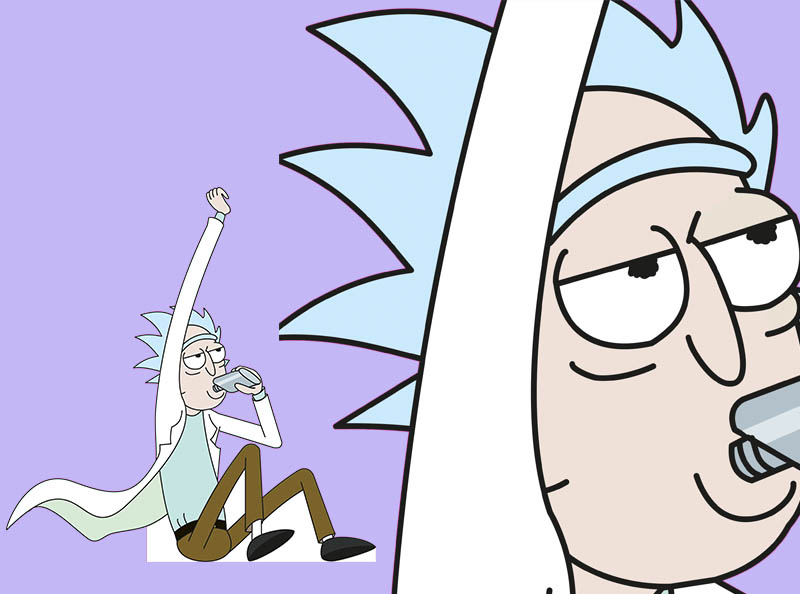 Шаблон ростовая фигура Рик 2  (Рик и Морти) - print100.ru