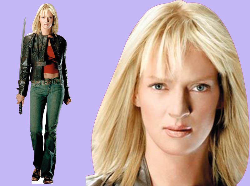 Шаблон ростовая фигура Беатрикс Киддо(Ума Турман) - print100.ru