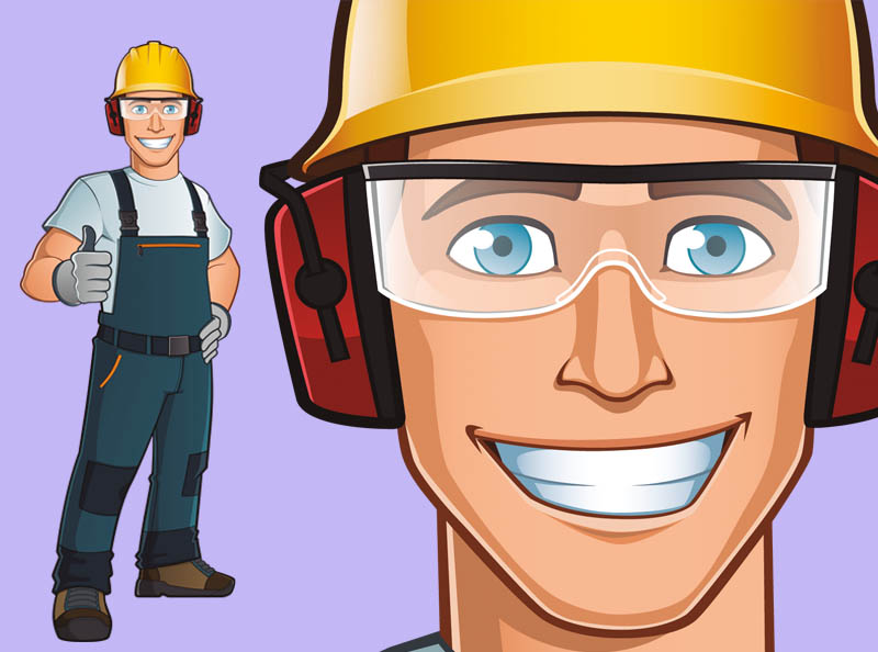 Купить ростовую фигуру Рабочий - print100.ru