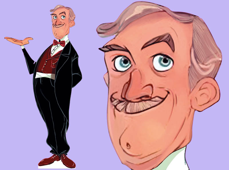 Купить ростовую фигуру Официант - print100.ru