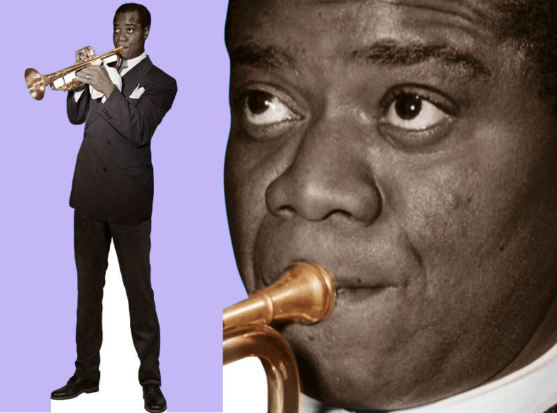 Шаблон ростовая фигура Луи Армстронг - print100.ru