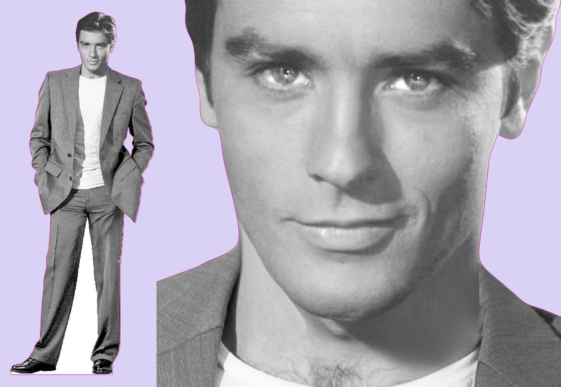 Шаблон ростовая фигура Ален Делон - print100.ru
