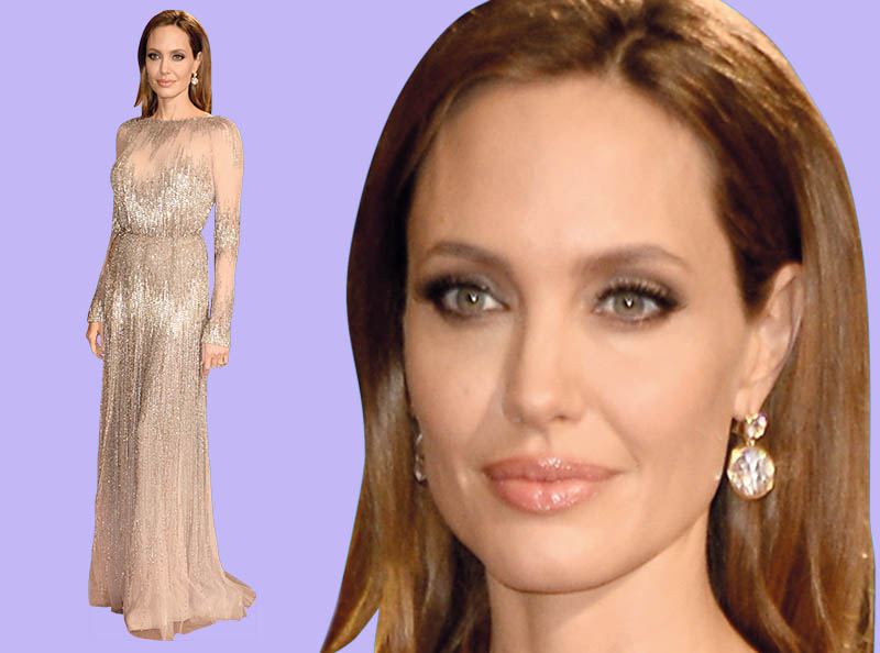 Шаблон ростовая фигура Анджелина Джоли - print100.ru