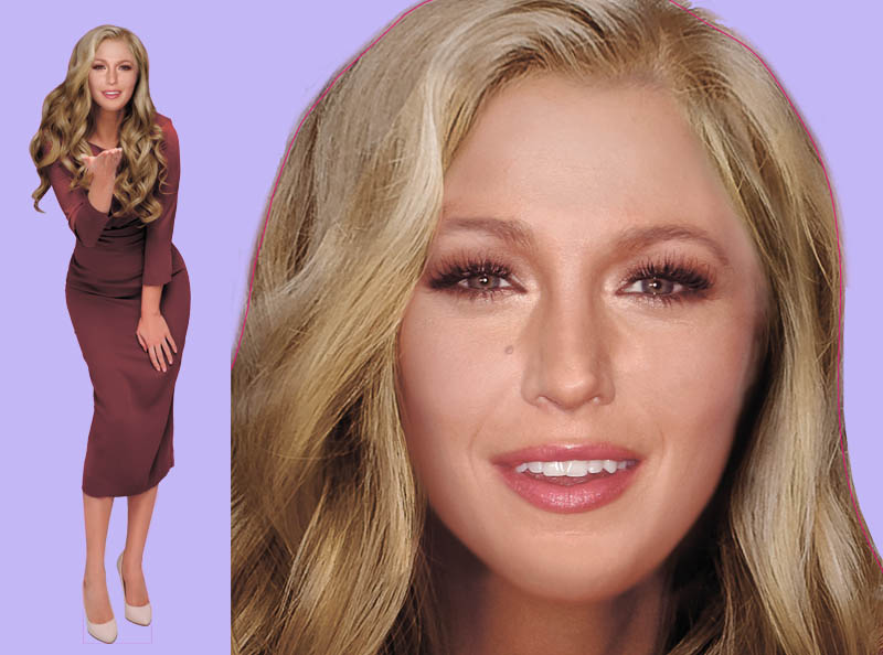 Шаблон ростовая фигура Блейк Лавли - print100.ru