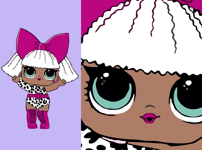 Шаблон ростовая фигура Кукла LOL 1 - print100.ru