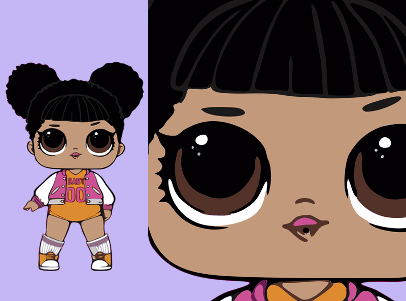 Шаблон ростовая фигура Кукла LOL 5 - print100.ru