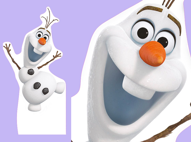 Шаблон ростовая фигура Олаф- print100.ru